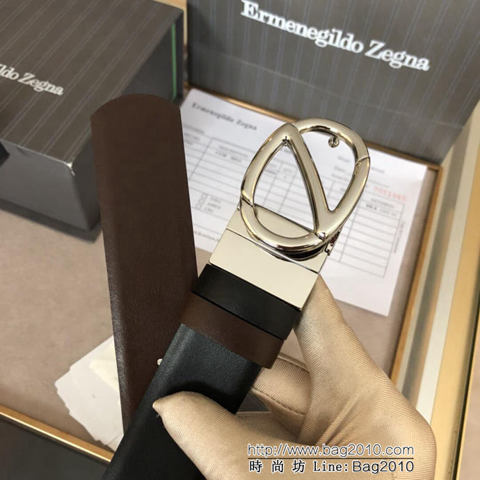 Zegna 傑尼亞 2019春季首發 Italy專櫃在售正品 進口義大利皮 男士皮帶  xfp1405